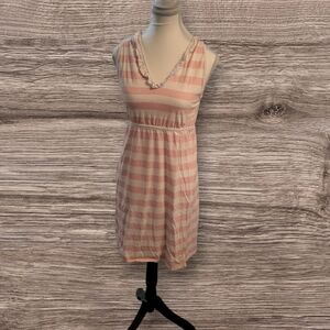 Tommy Hilfiger Women's Pink & White Striped Tank Style Nightgown, Large, EUC